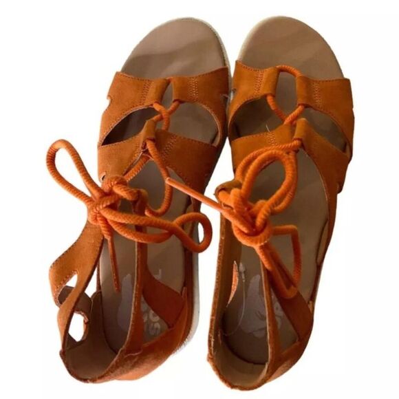 Sorel Cameron Shoes Womens Size 9.5 Lace Up Gladiator Sandals Flat Casual Summer - Picture 11 of 14